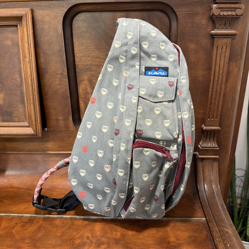 KAVA BACKPACK ROPE SLING SHOULDER BAG CANVAS OWLS RETIRED